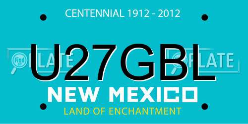 U27GBL New Mexico License Plate