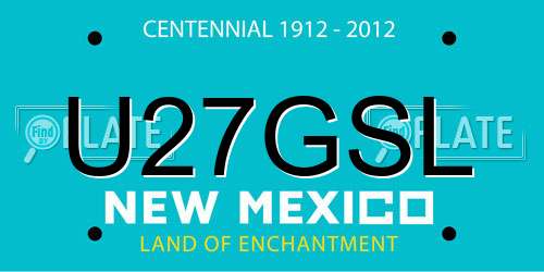 U27GSL New Mexico License Plate