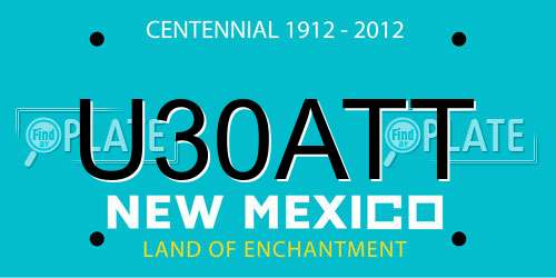 U30ATT New Mexico License Plate