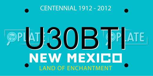 U30BTI New Mexico License Plate