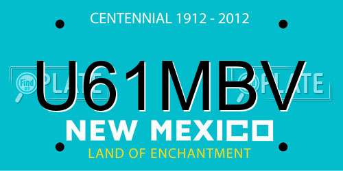 U61MBV New Mexico License Plate
