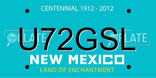 U72GSL New Mexico License Plate