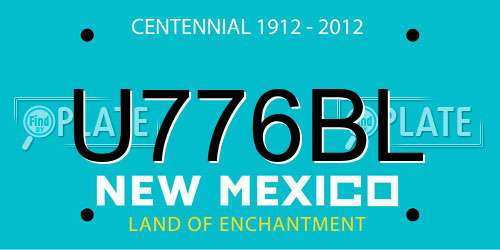 U776BL New Mexico License Plate