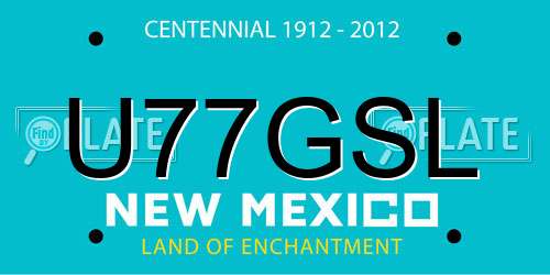 U77GSL New Mexico License Plate