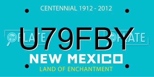 U79FBY New Mexico License Plate