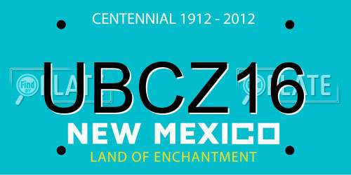 UBCZ16 New Mexico License Plate
