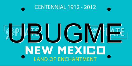 UBUGME New Mexico License Plate