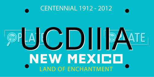UCDIIIA New Mexico License Plate