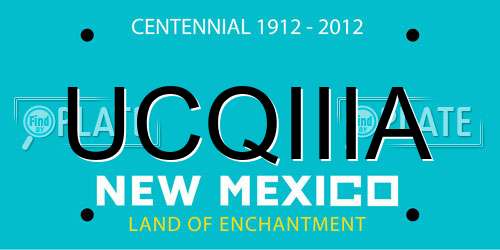 UCQIIIA New Mexico License Plate