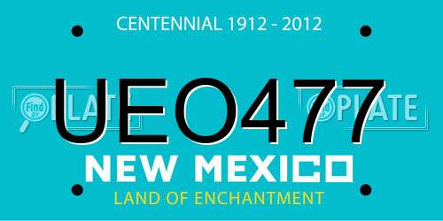 UEO477 New Mexico License Plate