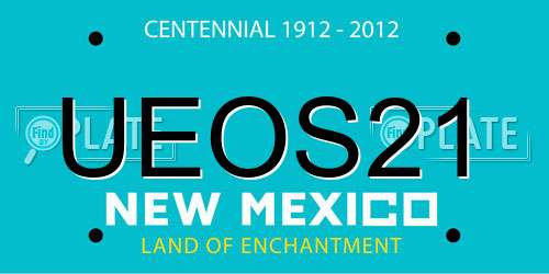 UEOS21 New Mexico License Plate