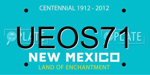 UEOS71 New Mexico License Plate