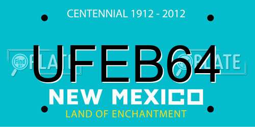 UFEB64 New Mexico License Plate