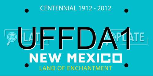 UFFDA1 New Mexico License Plate