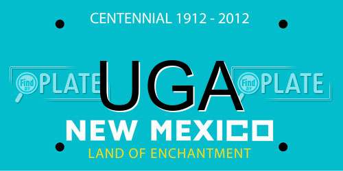 UGA New Mexico License Plate