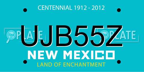 UJB55Z New Mexico License Plate