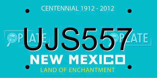 UJS557 New Mexico License Plate