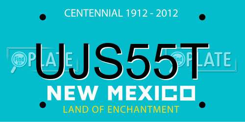 UJS55T New Mexico License Plate