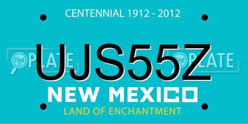 UJS55Z New Mexico License Plate