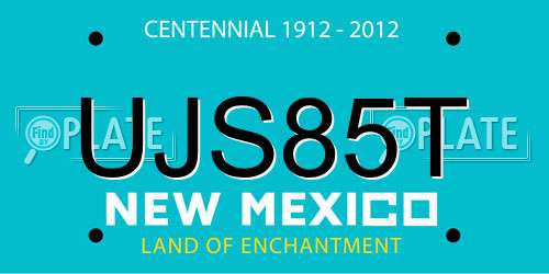 UJS85T New Mexico License Plate
