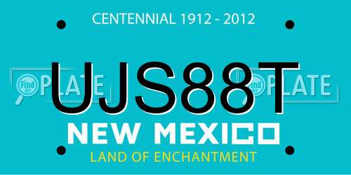 UJS88T New Mexico License Plate