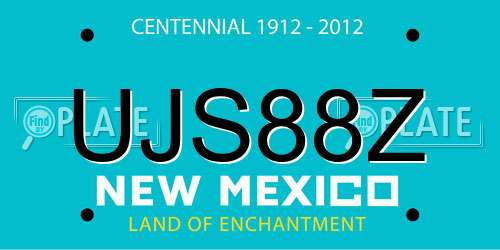 UJS88Z New Mexico License Plate