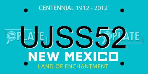 UJSS52 New Mexico License Plate