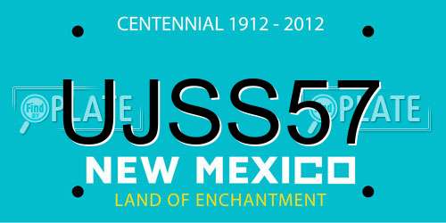 UJSS57 New Mexico License Plate