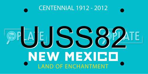 UJSS82 New Mexico License Plate