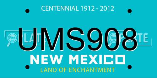 UMS908 New Mexico License Plate