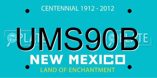 UMS90B New Mexico License Plate