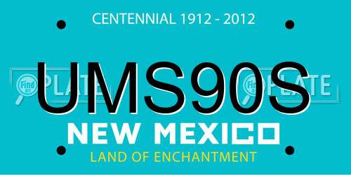 UMS90S New Mexico License Plate