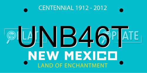 UNB46T New Mexico License Plate