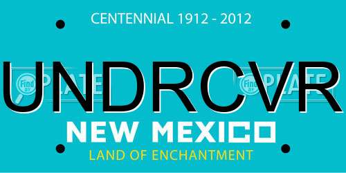 UNDRCVR New Mexico License Plate