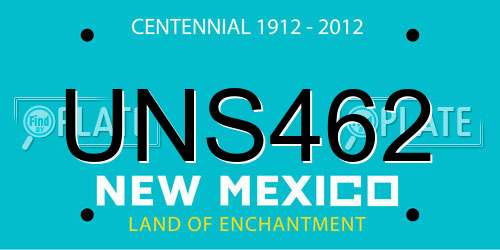 UNS462 New Mexico License Plate
