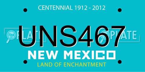 UNS467 New Mexico License Plate
