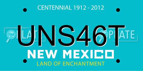 UNS46T New Mexico License Plate