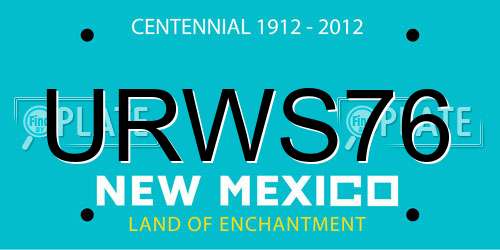 URWS76 New Mexico License Plate