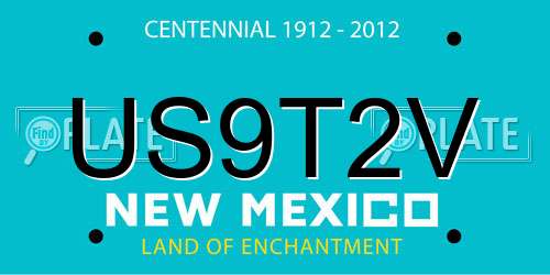 US9T2V New Mexico License Plate