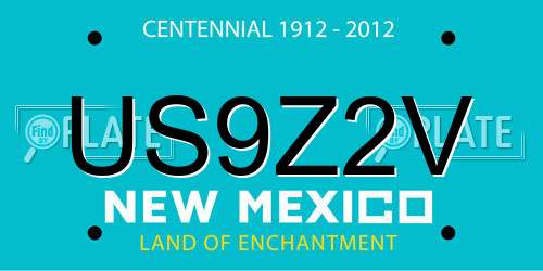 US9Z2V New Mexico License Plate