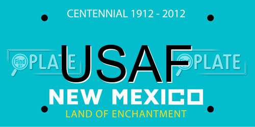 USAF New Mexico License Plate