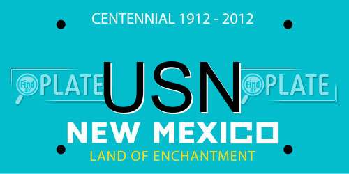 USN New Mexico License Plate