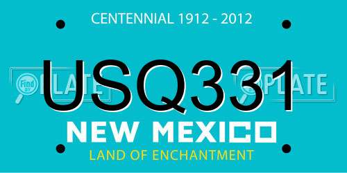 USQ331 New Mexico License Plate