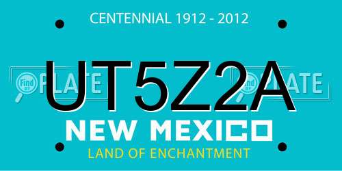 UT5Z2A New Mexico License Plate