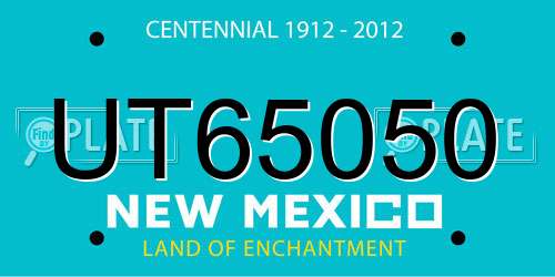 UT65050 New Mexico License Plate