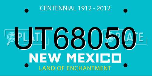 UT68050 New Mexico License Plate