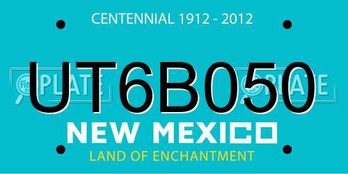 UT6B050 New Mexico License Plate
