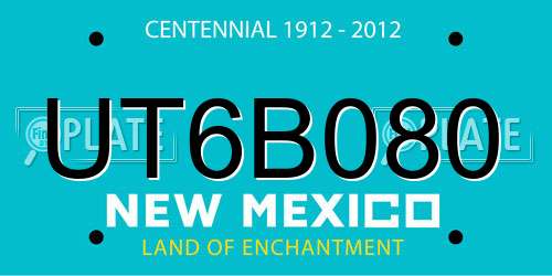 UT6B080 New Mexico License Plate