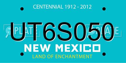 UT6S050 New Mexico License Plate