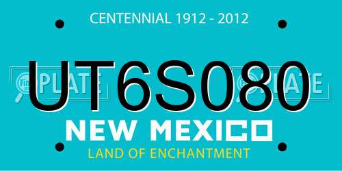 UT6S080 New Mexico License Plate